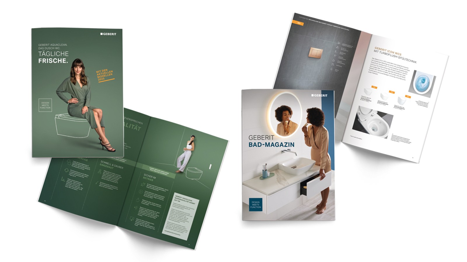 Geberit Bad-Magazin und Geberit AquaClean Produktbroschüre