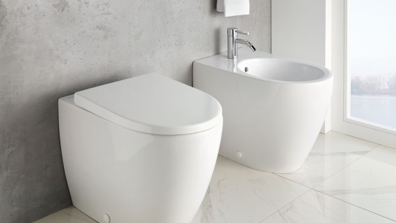 Kombination Geberit iCon WC und Bidet, bodenstehend