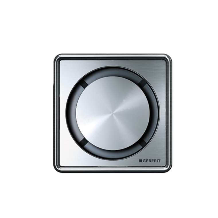 Die Designabdeckung des Duschbodenablaufs in runder Ausführung