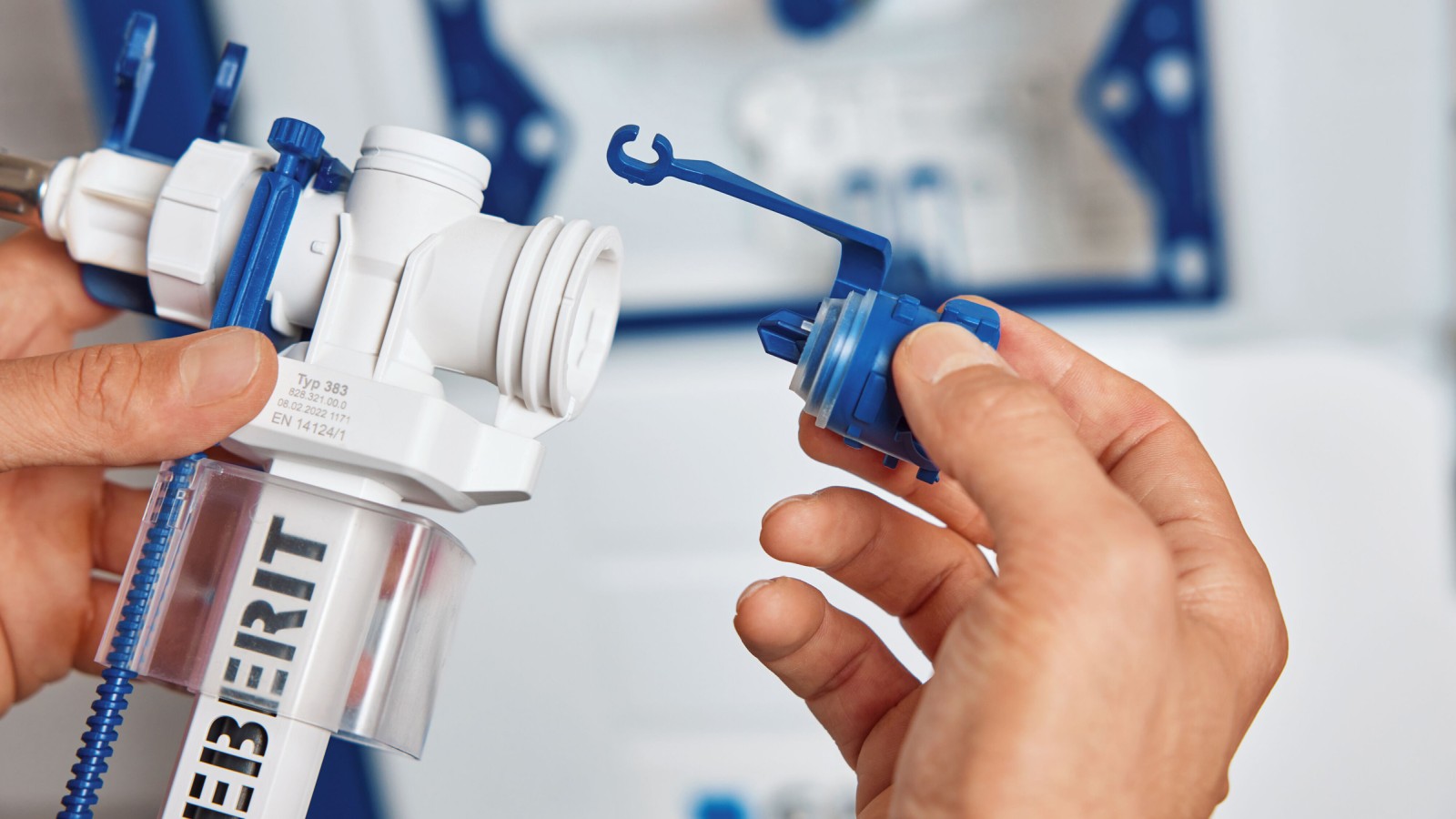 Einfache Wartung des Geberit Typ 383 Einlaufventils