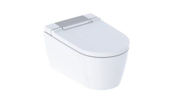 Geberit AquaClean Sela mit Designabdeckung in hochglanz-verchromt