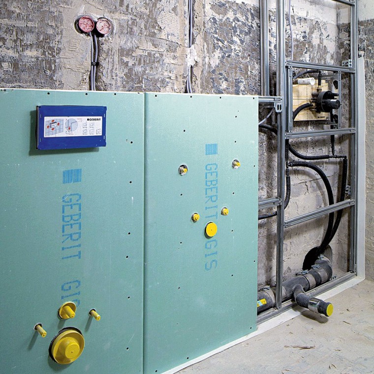 Beplankung des Geberit GIS Tragsystems