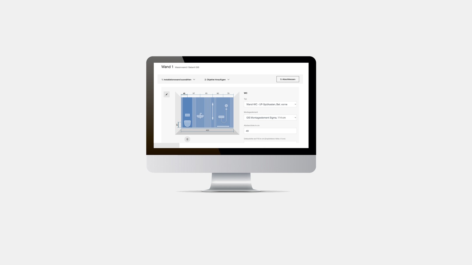 Geberit GIS- / Duofix-Rechner