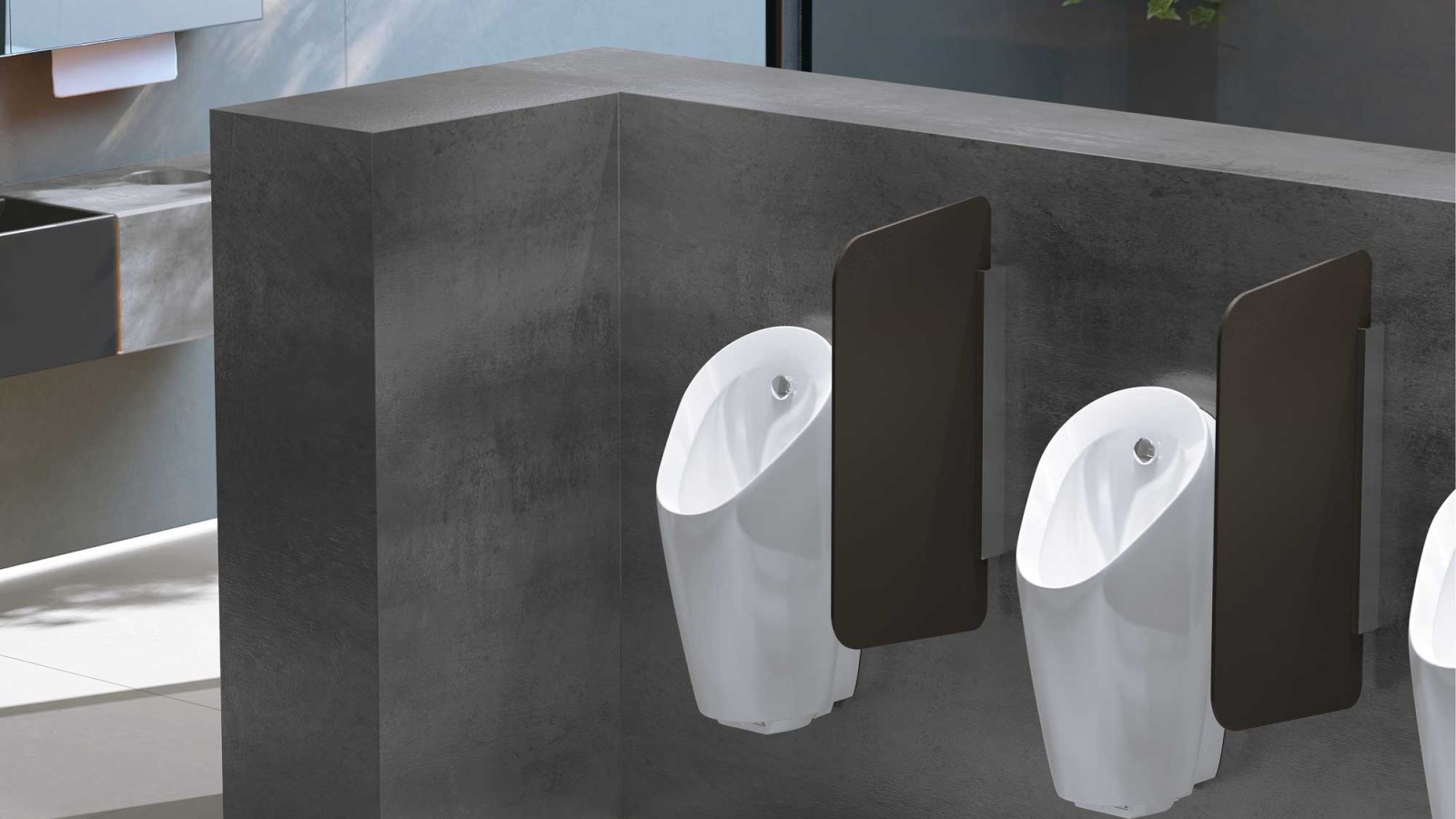 Geberit Urinal Preda in öffentlichem Sanitärraum
