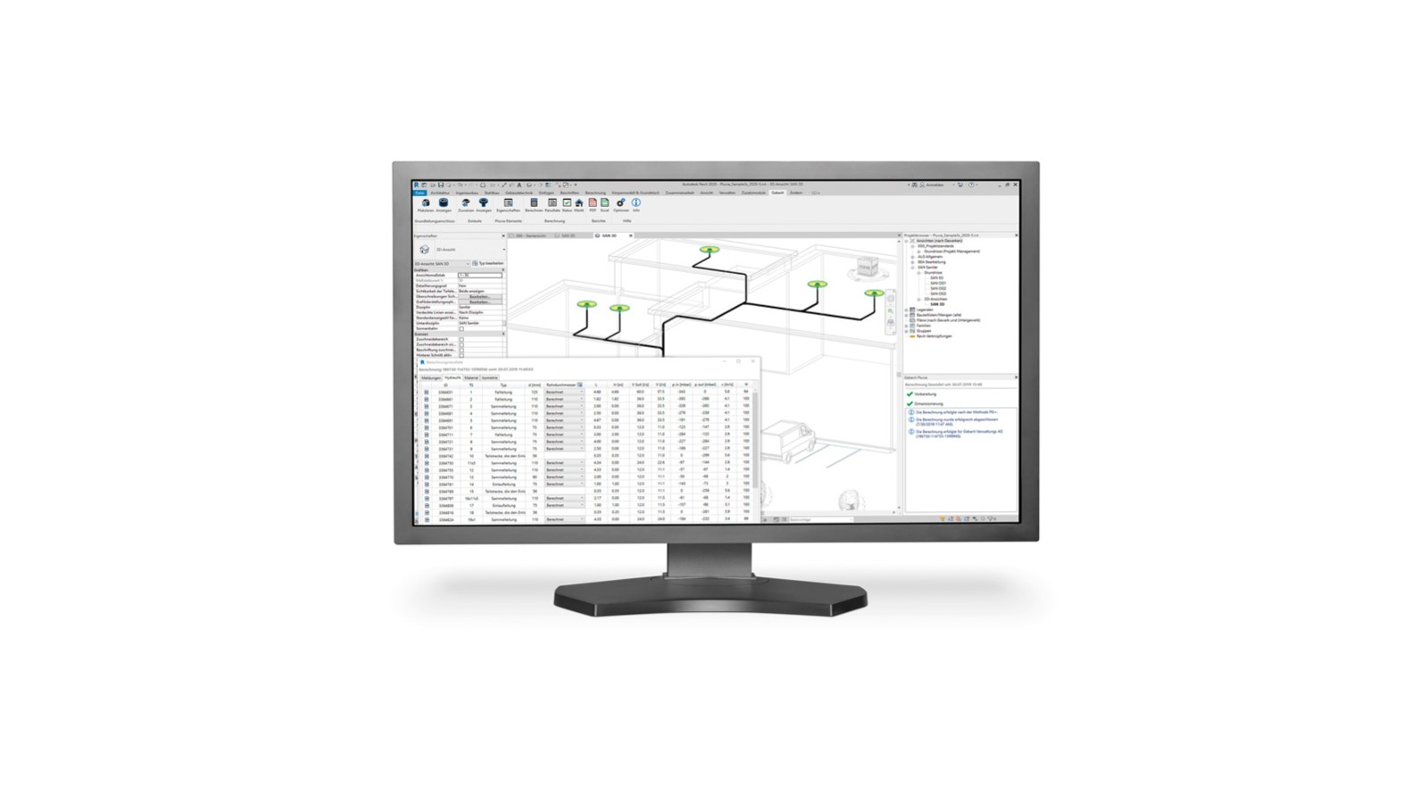 Screenshot der Pluvia Berechnungsanfrage Screenshot der Pluvia Berechnungsanfrage