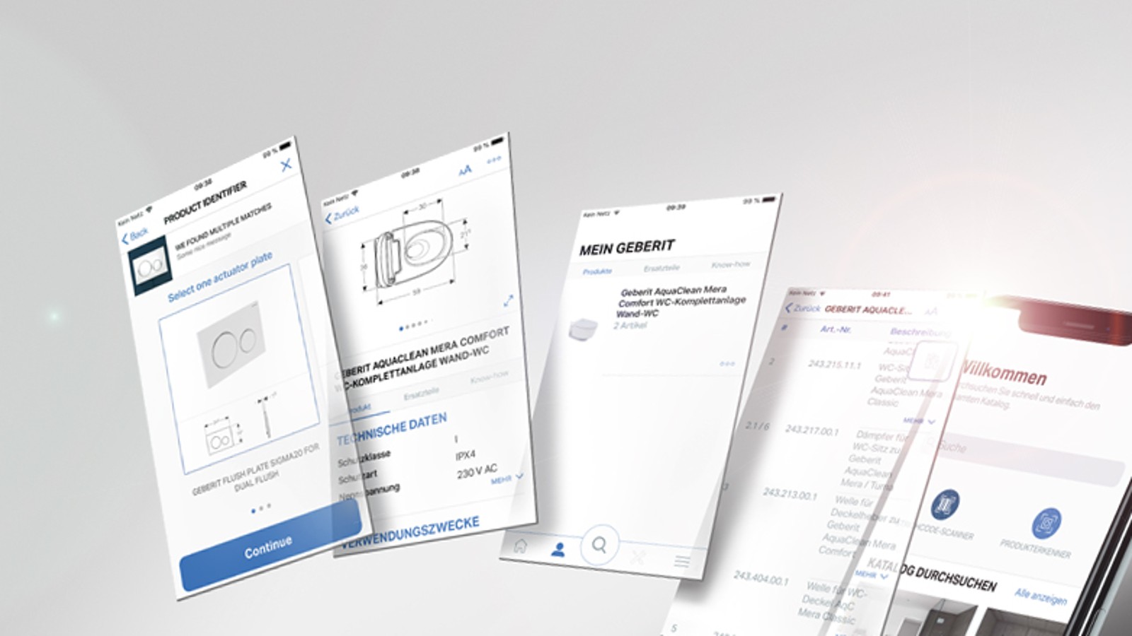Smartphone-App Geberit Pro