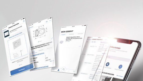 Smartphone-App Geberit Pro