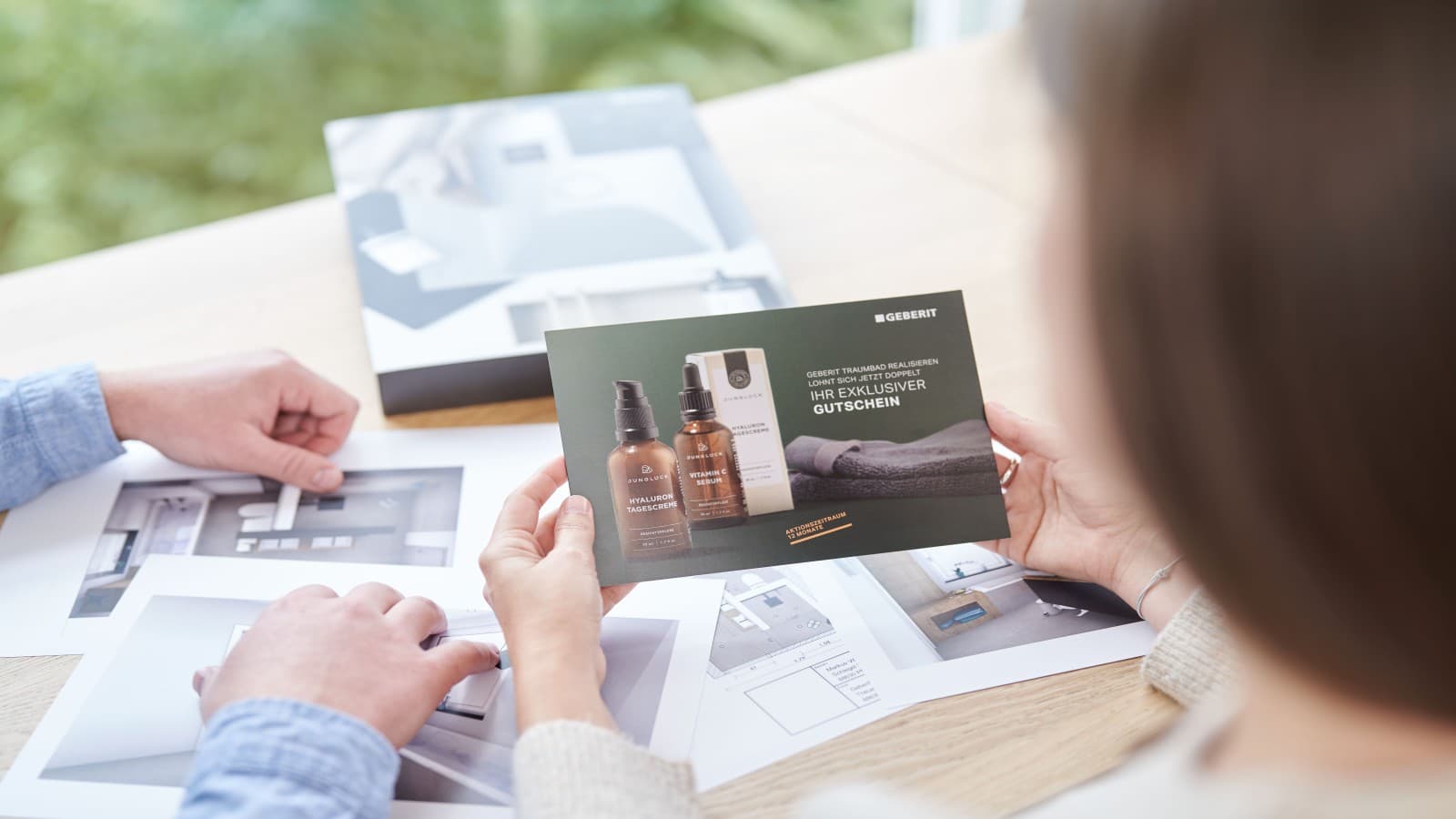 Geberit Badset: Ihr persönliches Geschenk für die Umsetzung unserer Planung. Geberit Badset: Ihr persönliches Geschenk für die Umsetzung unserer Planung.