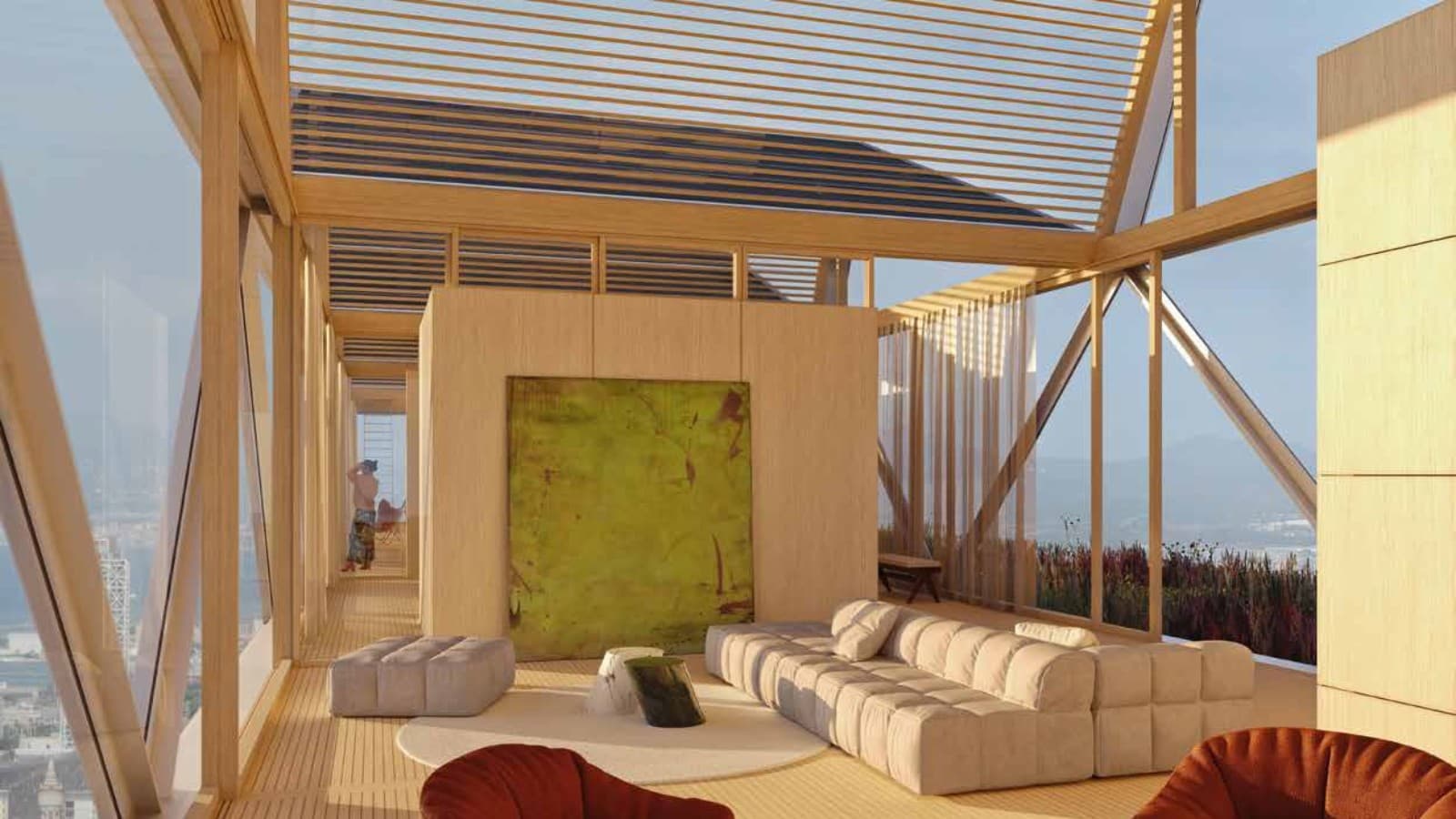 "H.O.M.E. Haus 2023": Der offene Wohnbereich (© Earchstudio / O&O Baukunst) "H.O.M.E. Haus 2023": Der offene Wohnbereich (© Earchstudio / O&O Baukunst)