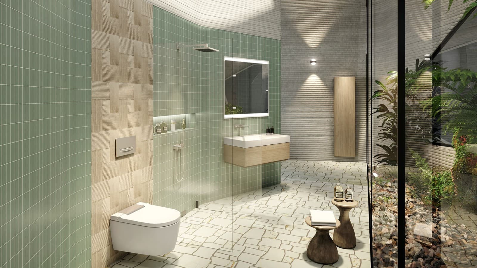 "H.O.M.E. Haus 2024": Das moderne Wellnessbad (© Jasper Architects) "H.O.M.E. Haus 2024": Das moderne Wellnessbad (© Jasper Architects)