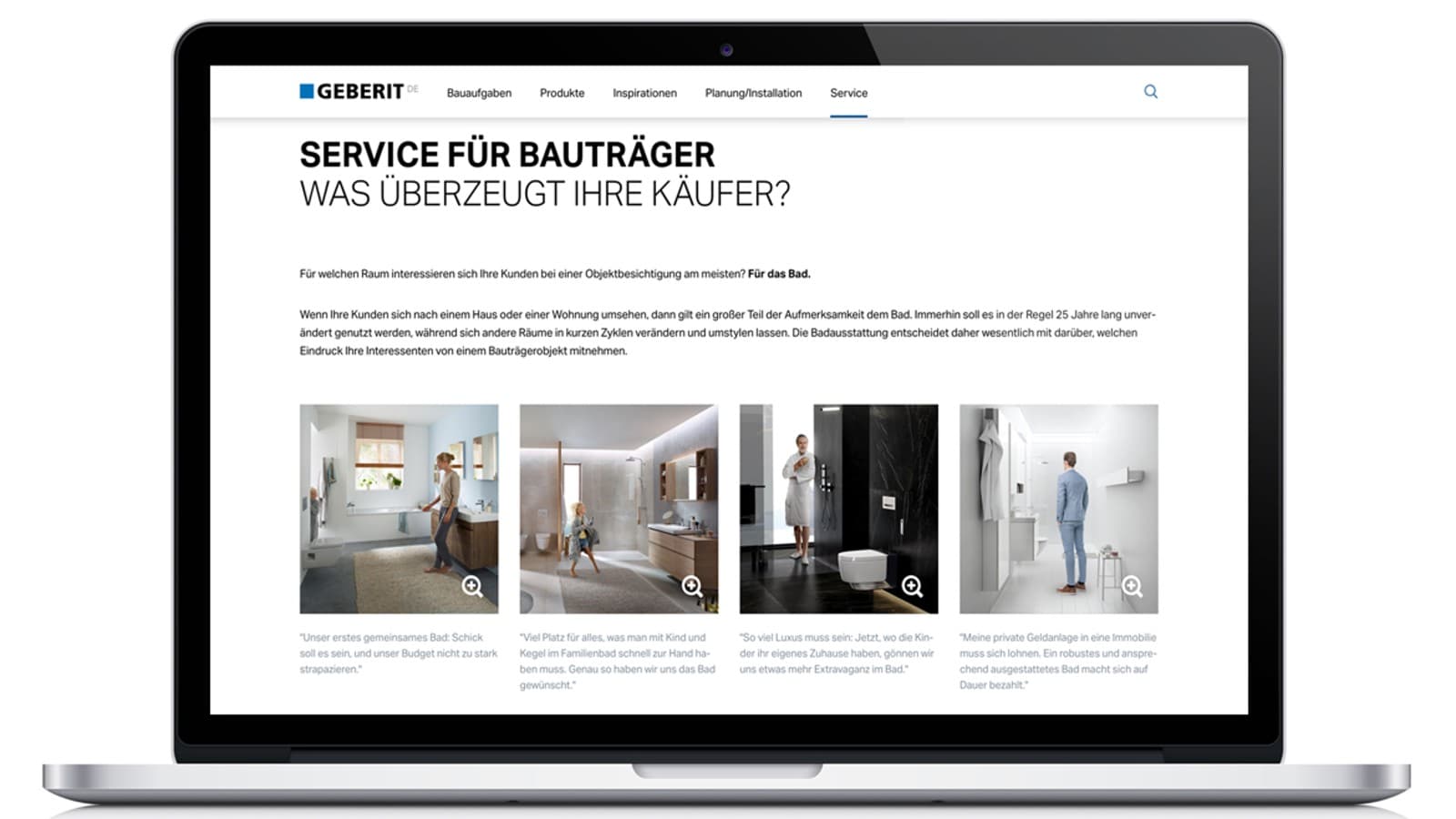 Geberit Service-Portal für Bauträger: Unterstützung bei Beratung, Verkauf und Betrieb von Objekten Geberit Service-Portal für Bauträger: Unterstützung bei Beratung, Verkauf und Betrieb von Objekten