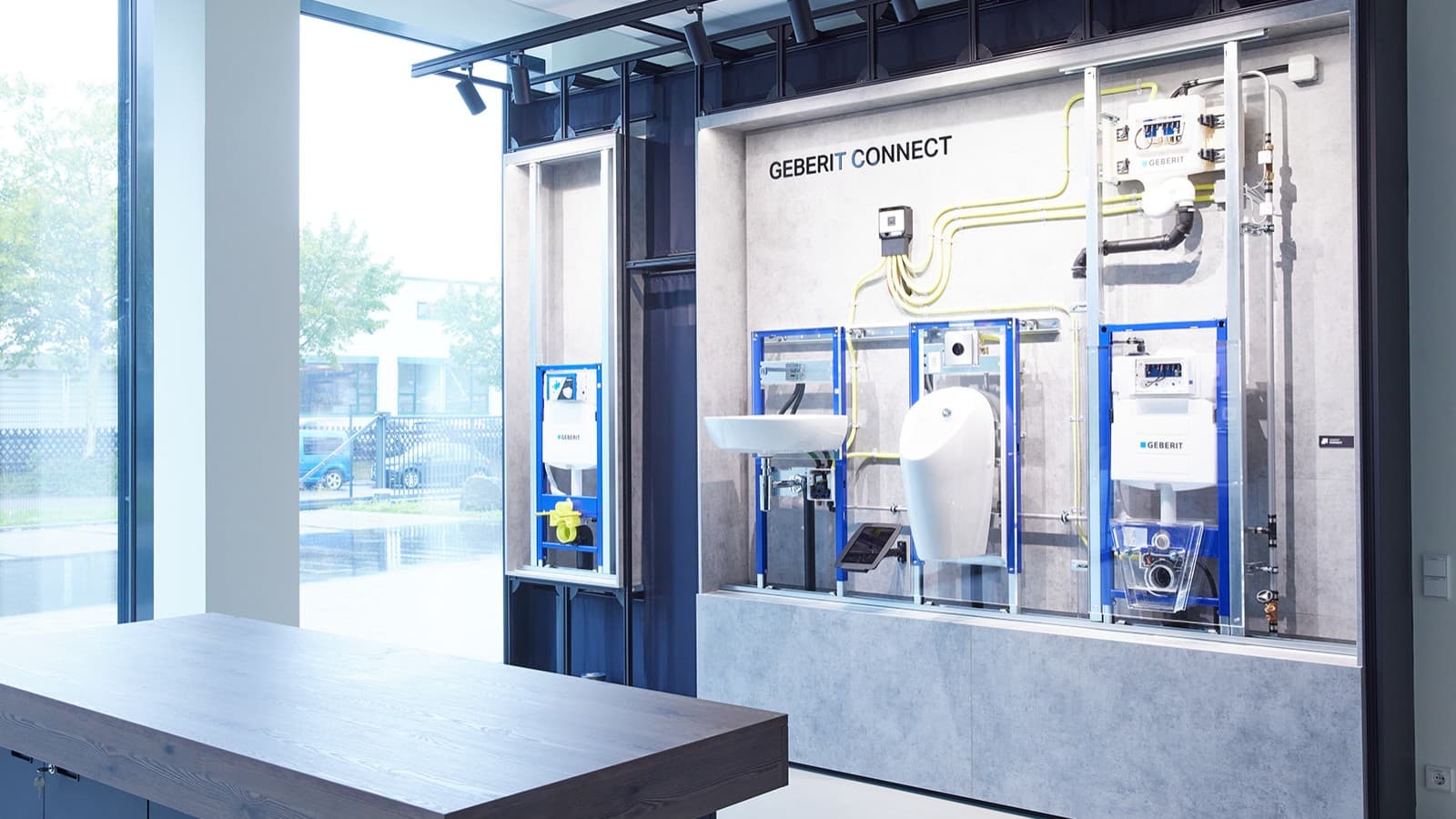 Geberit Connect in der Ausstellung im GIZ Lichtenstein. Geberit Connect in der Ausstellung im GIZ Lichtenstein.