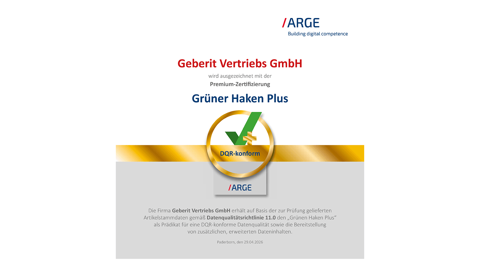 ARGE Zertifikat