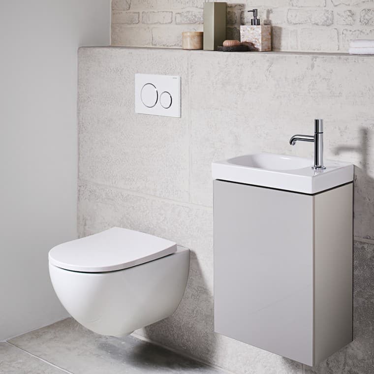 Klare Linien und eine elegante Kontur bietet die Badserie Geberit Acanto. Klare Linien und eine elegante Kontur bietet die Badserie Geberit Acanto.