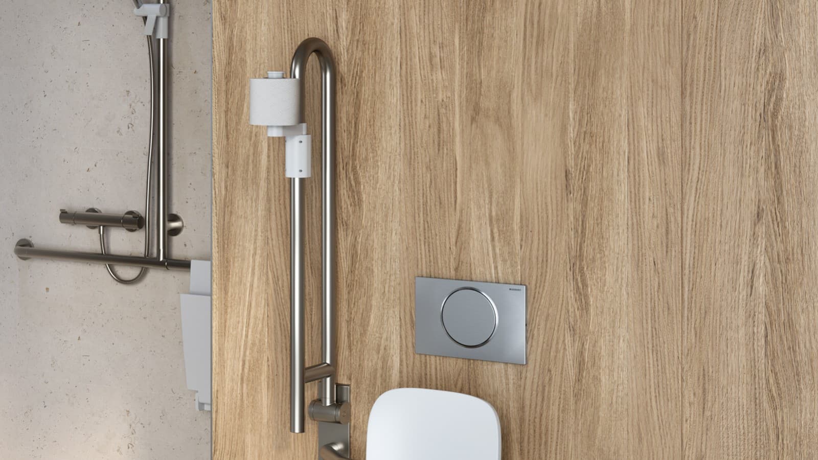 Funktaster auf dem Stützklappengriff Funktaster auf dem Stützklappengriff