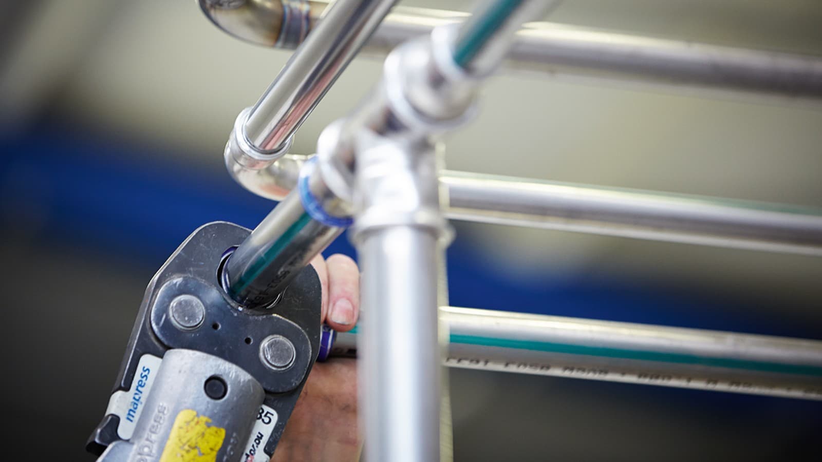 Geberit Mapress Edelstahl in einer Brauerei Geberit Mapress Edelstahl in einer Brauerei